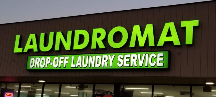 Laundromat signage