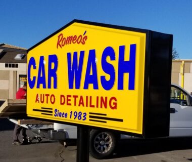 Romeo’s Car Wash Auto Detailing sign